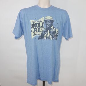 New Cincy Shirts "I was on the Uncle Al Show" Blue Short Sleeve T-shirt Size Med